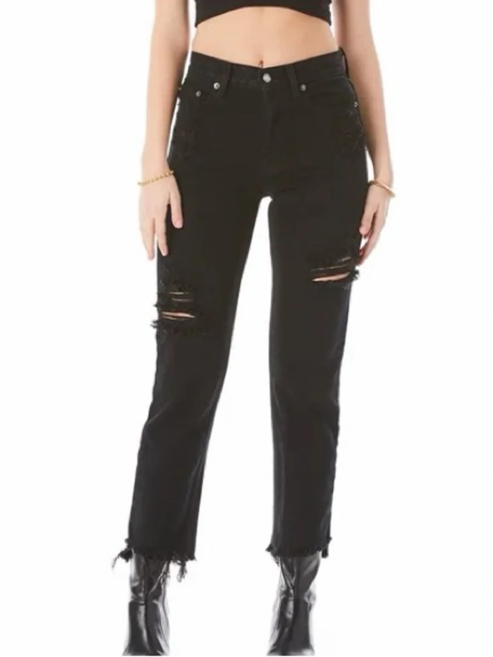 Carmar Denim Emelia Black Distressed Women’s Jeans